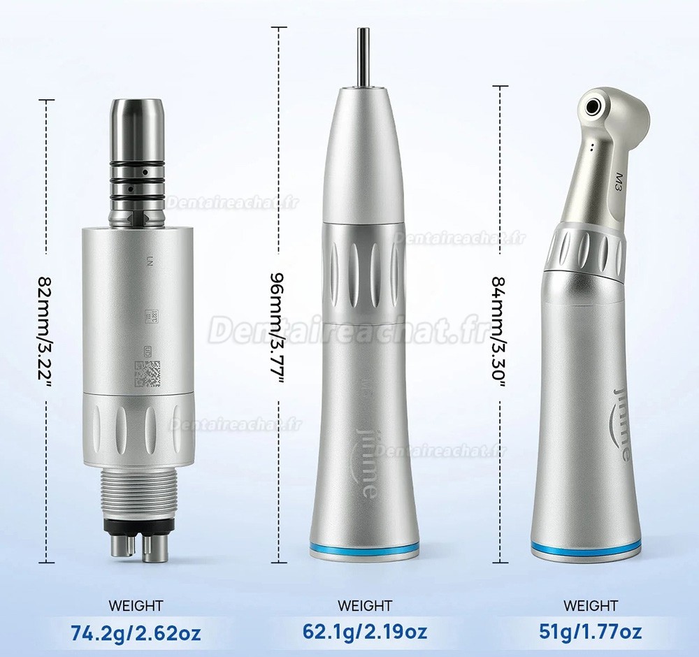 Kit de pi&egrave;ce &agrave; main basse vitesse Jinme M3 (pi&egrave;ce &agrave; main contre-angle + pi&egrave;ce &agrave; main droite + moteur pneumatique)